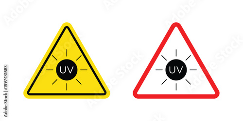 UV light warning sign - vector illustration eps10