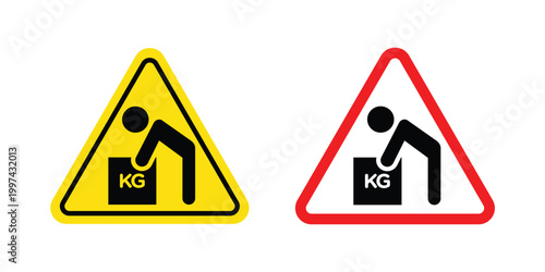 Free Download Warning heavy object sign - vector illustration eps10 - GFXLoad