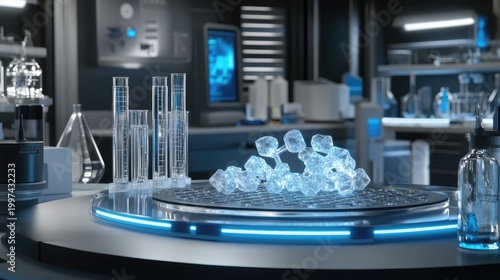 Advanced science lab developing new chemical compounds