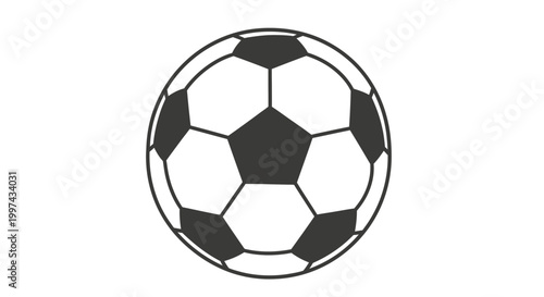 Classic Soccer Ball Illustration - Black and White Design