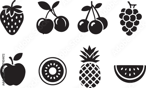 Black butterfly silhouettes flying in group, minimalist insect vector icons, elegant butterfly swarm collection isolated on white background