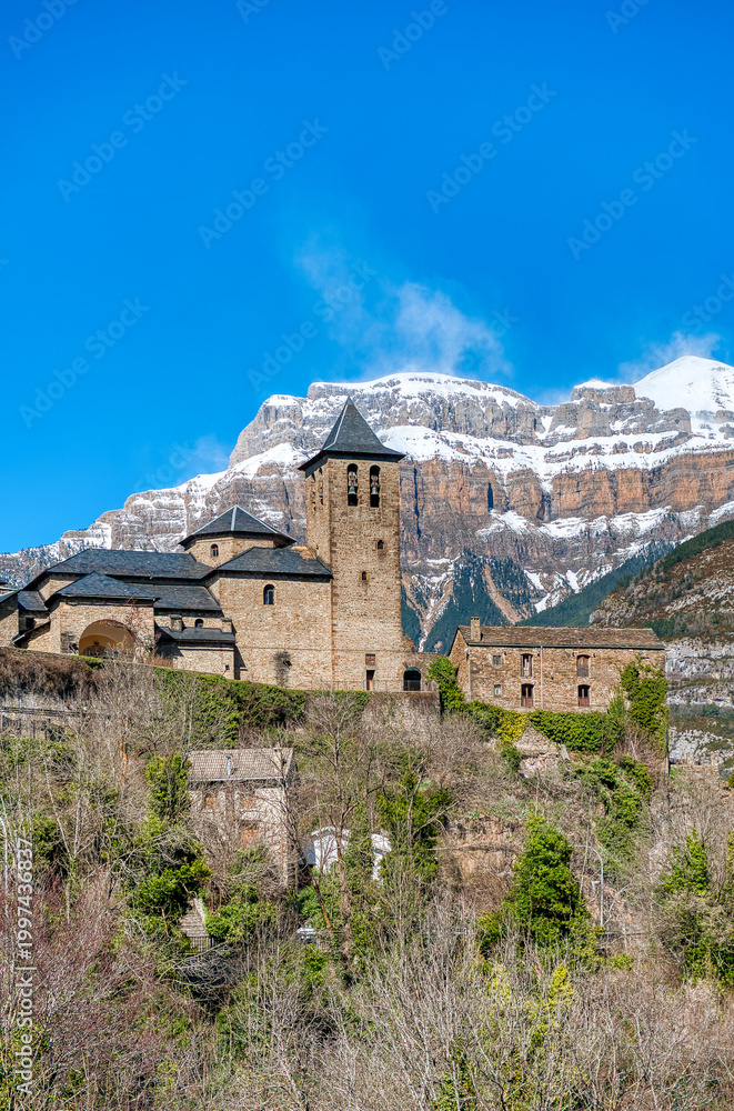 Fototapeta premium Torla-Ordesa is a Spanish town and municipality in Sobrarbe, province of Huesca, Aragon.