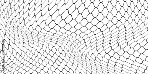 Wire mesh fence isolated on white background