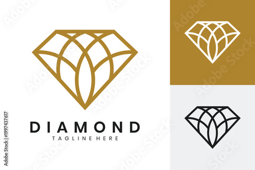 Minimalist luxury diamond jewelry logo design