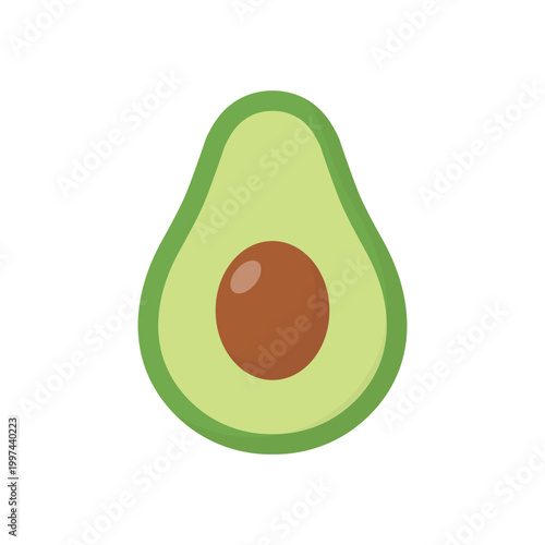Avocado vector illustration on a white background
