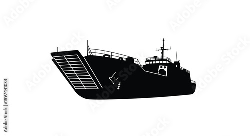 ship silhouette on white background high quality professional