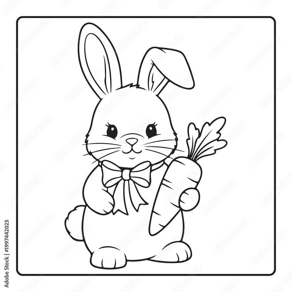 Obraz premium cute kawaii coloring pages for kids