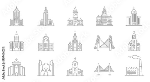 City Skyscrapers and Famous Landmarks.