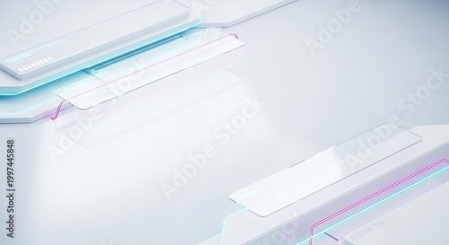 Close-up of white and blue tubes.
