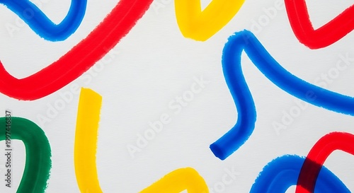 Colorful abstract shapes and lines.