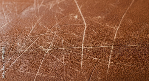Worn leather texture with scratches and creases
