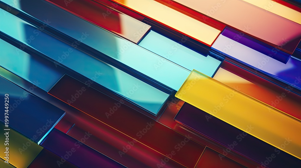 Fototapeta premium Colorful multi tonal abstract glass mosaic background