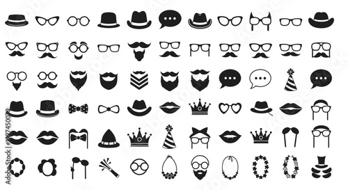 Collection of various facial accessories.