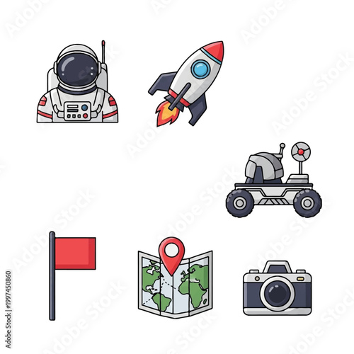 Astronaut in Space Suit Helmet.