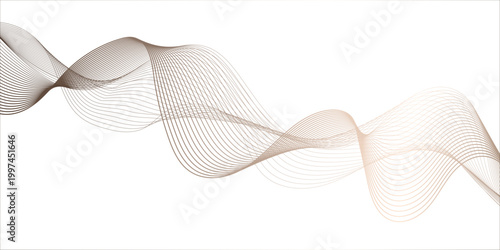 White satin ribbon and bow tie featuring wavy blue lines and curved vector shapes on a digital art backdrop for elegant business design patterns.