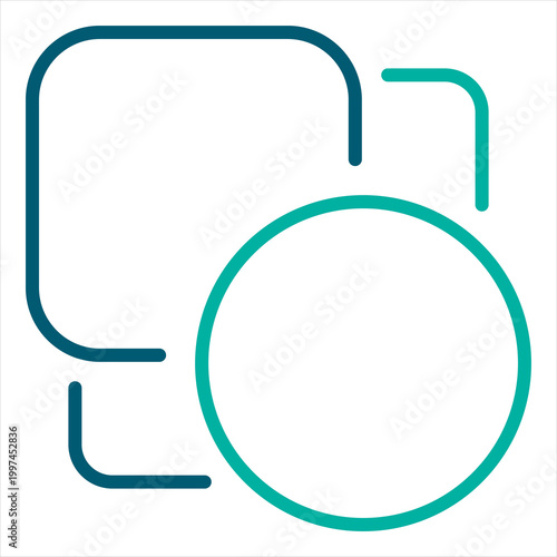 Correlation Single Icon Line Color