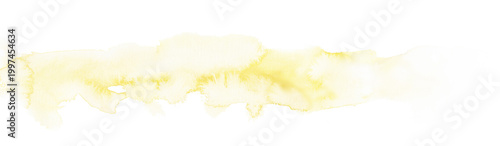 Light Yellow Watercolor Flow – Minimal Top Edge Banner Background