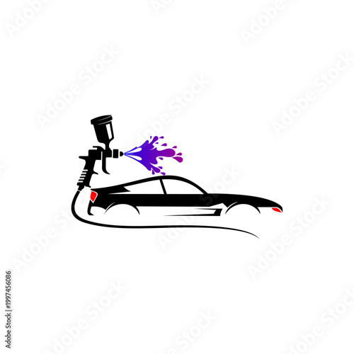 Car paint emblem logo template