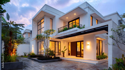 Minimalist residential architecture with modern style and natural light.