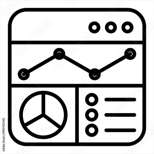 Dashboard Single Icon Line Black