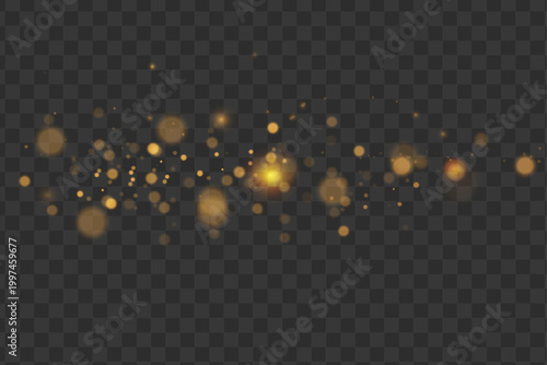 Shimmering particles glow like distant stars, scattered across a deep black sky. Subtle gradients enhance the atmosphere. Ideal for cosmic and abstract themes
