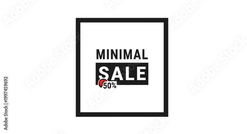 Minimal sale discount sign board.