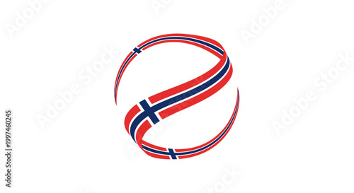 Red Blue and White Twisted Cords.