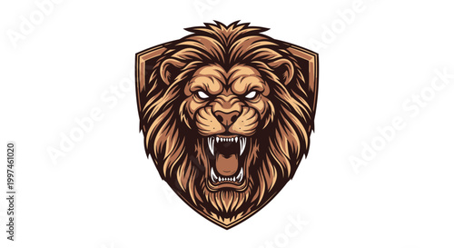 Fierce Lion Head Emblem