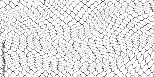 Wire mesh fence isolated on white background