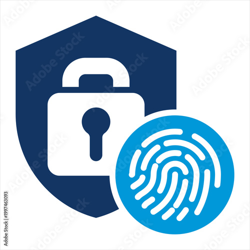 Biometric Single Icon Glyph Color