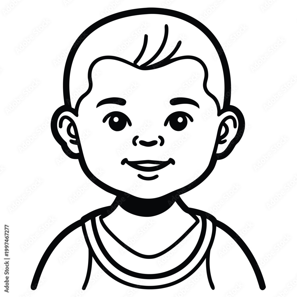 Fototapeta premium a baby faces sketch