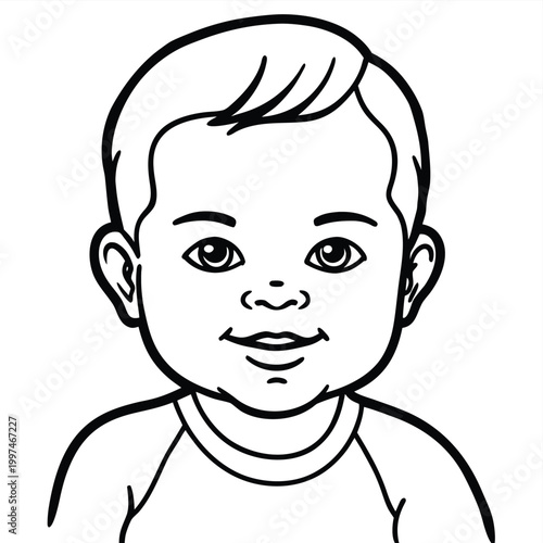 a baby faces sketch