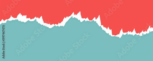 Abstract Red Paper Torn In Blue Background Design