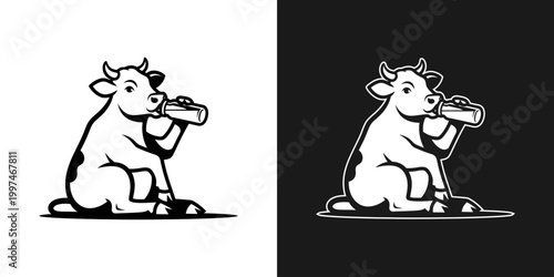 Elegant food logo design featuring infinity symbol and wheat grapes