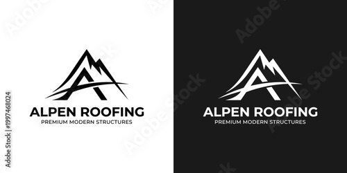 Mountain logo design abstract concept