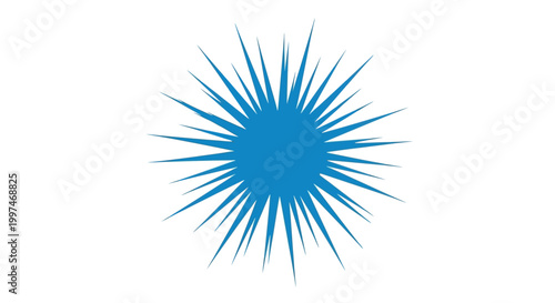 Εκτύπωση καμβά Blue burst of light energy rays.