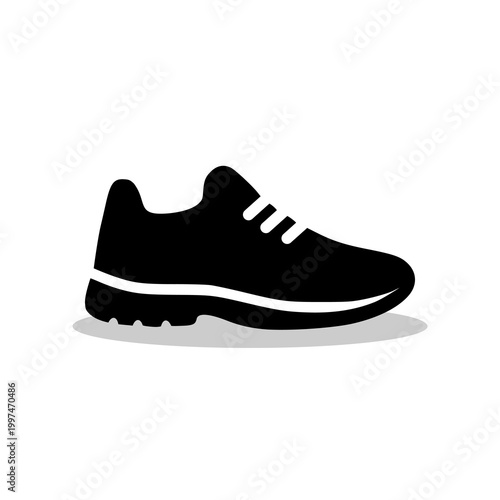 Sport shoe icon with shadow