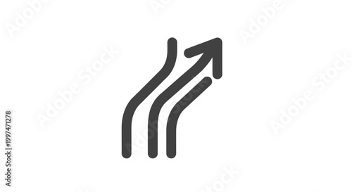 Φωτογραφία Black Arrow Growth Increase Symbol.