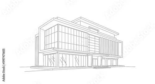 Modern office building exterior design.