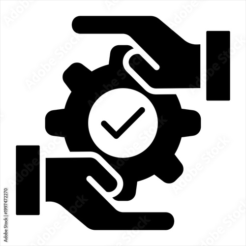 Mitigation Single Icon Glyph Black