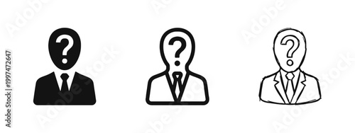 Anonymous Person with Question Mark Icon