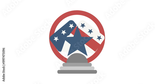 American flag star symbol icon.