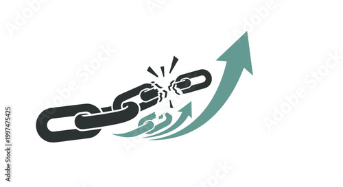 Breaking free chain link fracture.