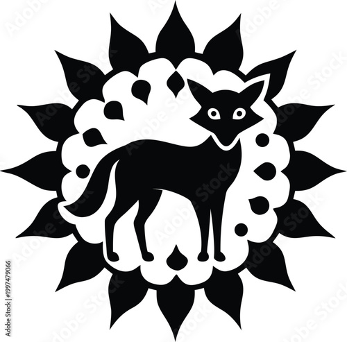 Animal mandala vector illustration