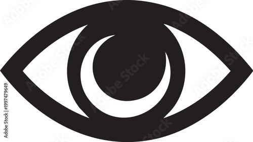 All seeing eye symbol a black and white mystical illustration