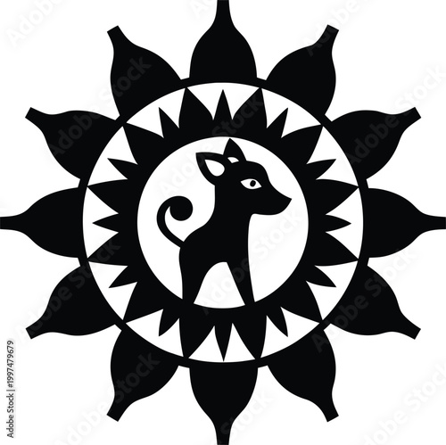 Animal mandala vector illustration