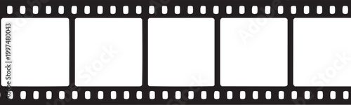 Film strip illustration a black and white representation of photographic frames