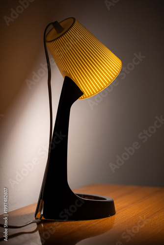 Modern table lamp with warm ambient lighting