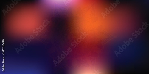 Colorful Warm Tone Abstract Background with Soft Blur Mandala Design