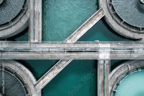 Industrial settling basin for water purification setup